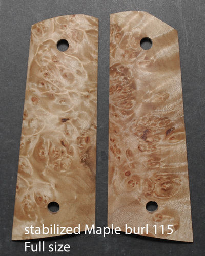 stabilized Maple burl 115, full size, $185 base price