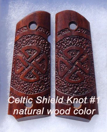 Celtic Shield Knot style #1, round stipple, natural color (Imbuya shown)\\n\\n1/19/2016 9:32 PM
