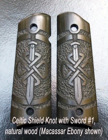 Celtic Shield Knot with Sword, natural wood (Macassar Ebony shown)\\n\\n1/19/2016 9:32 PM