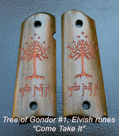 Tree of Gondor #1, green dye, Elvish runes "Come Take It"\\n\\n1/19/2016 8:56 PM