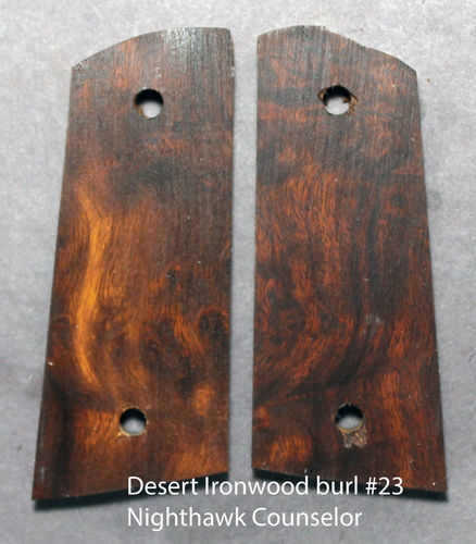 Desert Ironwood burl 23, Nighthawk Counselor/Wilson Combat Sentinel, $200 base price