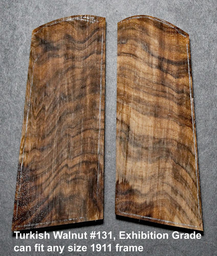Turkish Walnut #131, Exhibition Grade, can fit any size 1911 frame, $285 base price